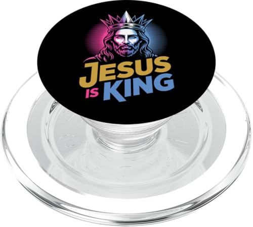 Christen Kreuz Outfit für Glaube und Bibel als Jesus is King PopSockets PopGrip für MagSafe Christen Kreuz Outfit für Glaube und Bibel als Jesus is King PopSockets PopGrip für MagSafe von Jesus Outfit Bibel GlaubenGott Kirche Herren Damen