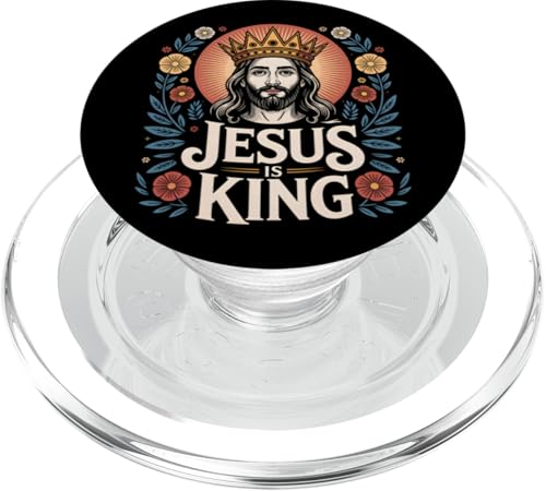 Christen Kreuz Outfit für Glaube und Bibel als Jesus is King PopSockets PopGrip für MagSafe Christen Kreuz Outfit für Glaube und Bibel als Jesus is King PopSockets PopGrip für MagSafe von Jesus Outfit Bibel GlaubenGott Kirche Herren Damen