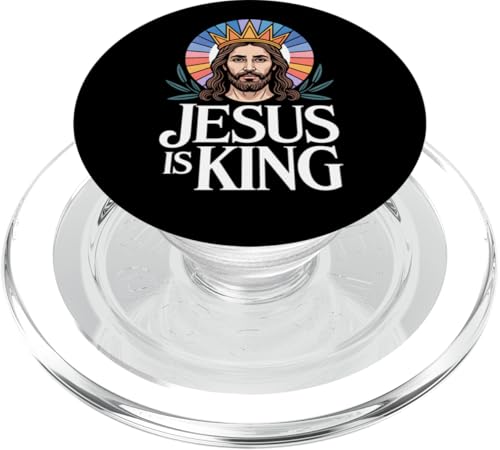 Christen Kreuz Outfit für Glaube und Bibel als Jesus is King PopSockets PopGrip für MagSafe Christen Kreuz Outfit für Glaube und Bibel als Jesus is King PopSockets PopGrip für MagSafe von Jesus Outfit Bibel GlaubenGott Kirche Herren Damen