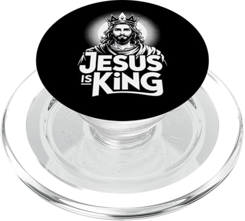 Christen Kreuz Outfit für Glaube und Bibel als Jesus is King PopSockets PopGrip für MagSafe Christen Kreuz Outfit für Glaube und Bibel als Jesus is King PopSockets PopGrip für MagSafe von Jesus Outfit Bibel GlaubenGott Kirche Herren Damen