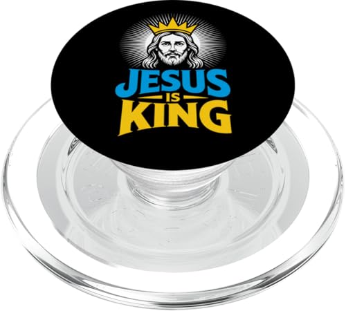 Christen Kreuz Outfit für Glaube und Bibel als Jesus is King PopSockets PopGrip für MagSafe Christen Kreuz Outfit für Glaube und Bibel als Jesus is King PopSockets PopGrip für MagSafe von Jesus Outfit Bibel GlaubenGott Kirche Herren Damen