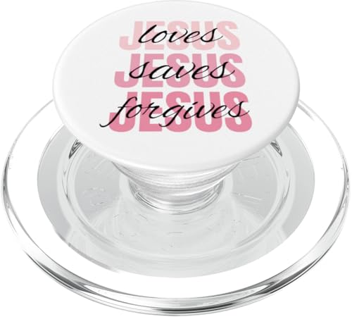 Jesus Loves Saves Forgives Christus men women and children. PopSockets PopGrip für MagSafe Jesus Loves Saves Forgives Christus men women and children. PopSockets PopGrip für MagSafe von Jesus Shopp