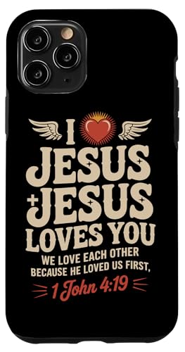 I Love Jesus Jesus Loves You Christian Jesus Bibelvers Hülle für iPhone 11 Pro I Love Jesus Jesus Loves You Christian Jesus Bibelvers Hülle für iPhone 11 Pro von Jesus loves you Religious Gifts for Christians