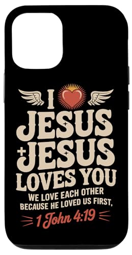 I Love Jesus Jesus Loves You Christian Jesus Bibelvers Hülle für iPhone 12/12 Pro I Love Jesus Jesus Loves You Christian Jesus Bibelvers Hülle für iPhone 12/12 Pro von Jesus loves you Religious Gifts for Christians