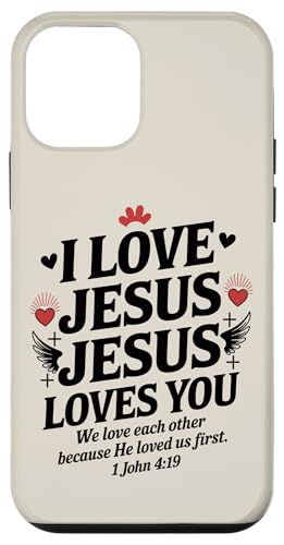 I Love Jesus Jesus Loves You Christian Jesus Bibelvers Hülle für iPhone 12 mini I Love Jesus Jesus Loves You Christian Jesus Bibelvers Hülle für iPhone 12 mini von Jesus loves you Religious Gifts for Christians