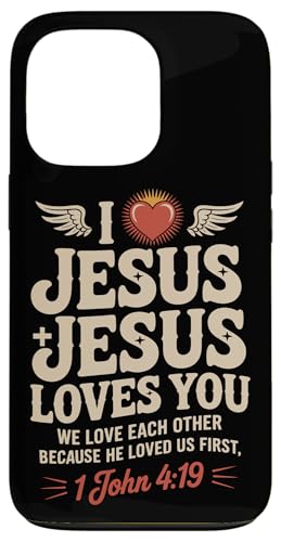 I Love Jesus Jesus Loves You Christian Jesus Bibelvers Hülle für iPhone 13 Pro von Jesus loves you Religious Gifts for Christians