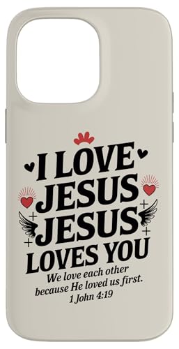 I Love Jesus Jesus Loves You Christian Jesus Bibelvers Hülle für iPhone 14 Pro Max I Love Jesus Jesus Loves You Christian Jesus Bibelvers Hülle für iPhone 14 Pro Max von Jesus loves you Religious Gifts for Christians