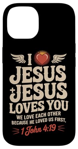 I Love Jesus Jesus Loves You Christian Jesus Bibelvers Hülle für iPhone 14 I Love Jesus Jesus Loves You Christian Jesus Bibelvers Hülle für iPhone 14 von Jesus loves you Religious Gifts for Christians