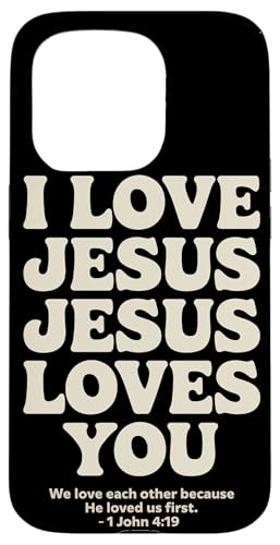 I Love Jesus Jesus Loves You Christian Jesus Bibelvers Hülle für iPhone 15 Pro I Love Jesus Jesus Loves You Christian Jesus Bibelvers Hülle für iPhone 15 Pro von Jesus loves you Religious Gifts for Christians