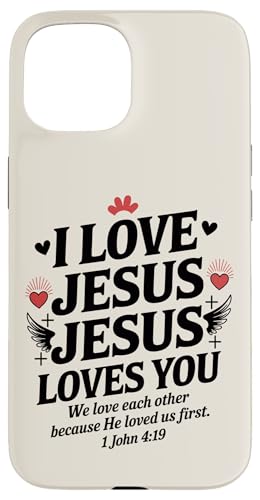 I Love Jesus Jesus Loves You Christian Jesus Bibelvers Hülle für iPhone 15 I Love Jesus Jesus Loves You Christian Jesus Bibelvers Hülle für iPhone 15 von Jesus loves you Religious Gifts for Christians