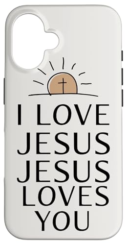 I Love Jesus Jesus Loves You Christian Jesus Bibelvers Hülle für iPhone 16 I Love Jesus Jesus Loves You Christian Jesus Bibelvers Hülle für iPhone 16 von Jesus loves you Religious Gifts for Christians