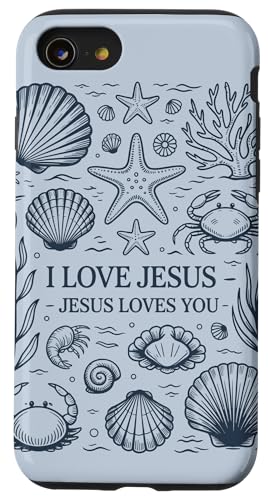 I Love Jesus Jesus Loves You Christian Jesus Bibelvers Hülle für iPhone SE (2020) / 7 / 8 von Jesus loves you Religious Gifts for Christians