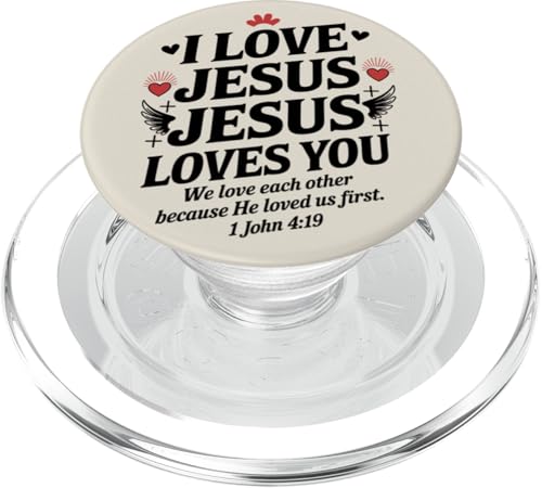 I Love Jesus Jesus Loves You Christian Jesus Bibelvers PopSockets PopGrip für MagSafe I Love Jesus Jesus Loves You Christian Jesus Bibelvers PopSockets PopGrip für MagSafe von Jesus loves you Religious Gifts for Christians