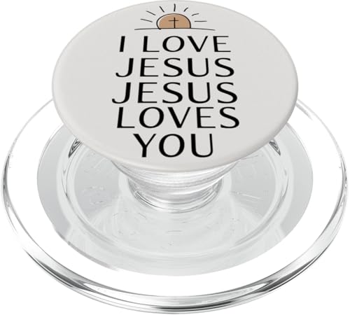 I Love Jesus Jesus Loves You Christian Jesus Bibelvers PopSockets PopGrip für MagSafe I Love Jesus Jesus Loves You Christian Jesus Bibelvers PopSockets PopGrip für MagSafe von Jesus loves you Religious Gifts for Christians