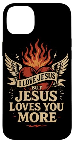 I Love Jesus Jesus Loves You More Christlicher Bibelvers Hülle für iPhone 14 Plus I Love Jesus Jesus Loves You More Christlicher Bibelvers Hülle für iPhone 14 Plus von Jesus loves you Religious Gifts for Christians