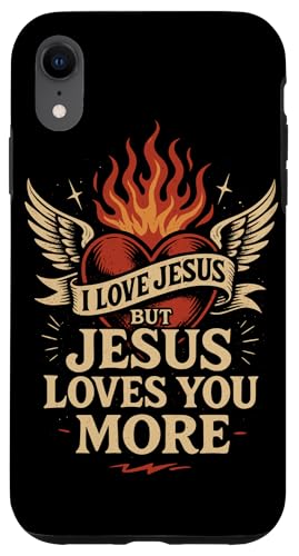 I Love Jesus Jesus Loves You More Christlicher Bibelvers Hülle für iPhone XR I Love Jesus Jesus Loves You More Christlicher Bibelvers Hülle für iPhone XR von Jesus loves you Religious Gifts for Christians