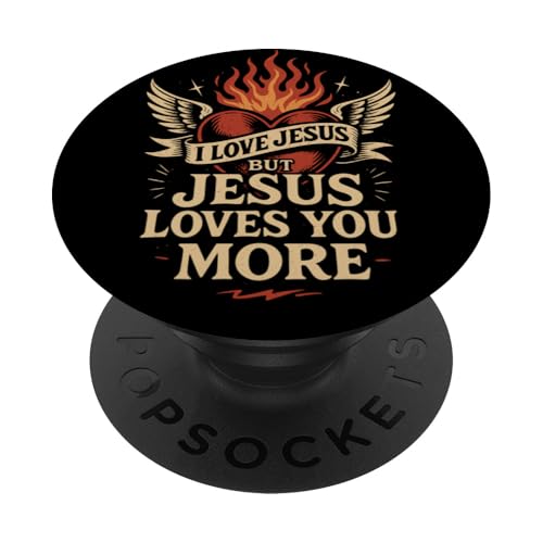 I Love Jesus Jesus Loves You More Christlicher Bibelvers PopSockets Klebender PopGrip I Love Jesus Jesus Loves You More Christlicher Bibelvers PopSockets Klebender PopGrip von Jesus loves you Religious Gifts for Christians