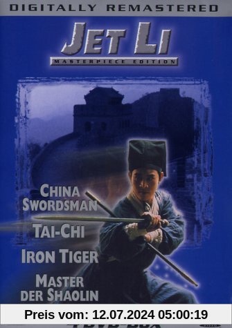 Jet Li 4 DVD-Box (4 DVDs) : China Swordsman - Tai-Chi - Iron Tiger - Master der Shaolin von Jet Li