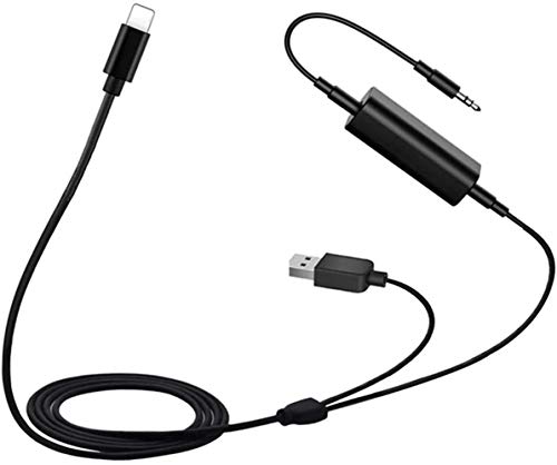 Auto AUX IN Adapter 3,5 mm Klinke & USB BMW Y Kabel kompatibel für IPX X/XS Max/8/7/7 Plus Audio Interface Netzkabel für BMW(39") von JetStar