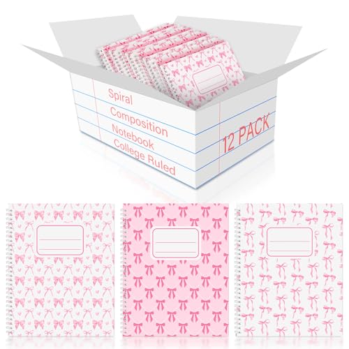 Jetec Coquette Pink Bow Spiral Composition Notebook College Ruled Hard Cover Cute Composition Notebook 9-3/4 x 7-1/2 Inches Perfect Supplies for College Office 50 Sheets Jetec Coquette Pink Bow Spiral Composition Notebook College Ruled Hard Cover Cute Composition Notebook 9-3/4 x 7-1/2 Inches Perfect Supplies for College Office 50 Sheets von Jetec