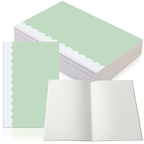 Jetec Notizbücher, gewellt, blanko, 14 x 21,1 cm, A5-Größe, 30 Blatt/60 Seiten, elegante, niedliche Pastell-Notizbücher zum Schreiben, Skizzieren, Büro, Schulbedarf, Grün, 24 Stück Jetec Notizbücher, gewellt, blanko, 14 x 21,1 cm, A5-Größe, 30 Blatt/60 Seiten, elegante, niedliche Pastell-Notizbücher zum Schreiben, Skizzieren, Büro, Schulbedarf, Grün, 24 Stück von Jetec