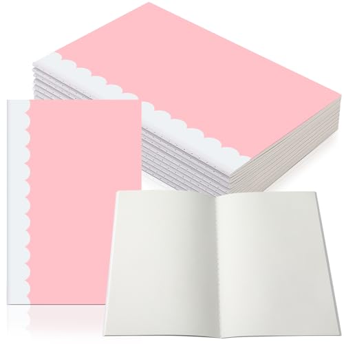 Jetec Notizbücher, gewellt, blanko, 14 x 21,1 cm, A5-Größe, 30 Blatt/60 Seiten, elegante, niedliche Pastell-Notizbücher zum Schreiben, Skizzieren, Büro, Schulbedarf, Rosa, 24 Stück Jetec Notizbücher, gewellt, blanko, 14 x 21,1 cm, A5-Größe, 30 Blatt/60 Seiten, elegante, niedliche Pastell-Notizbücher zum Schreiben, Skizzieren, Büro, Schulbedarf, Rosa, 24 Stück von Jetec