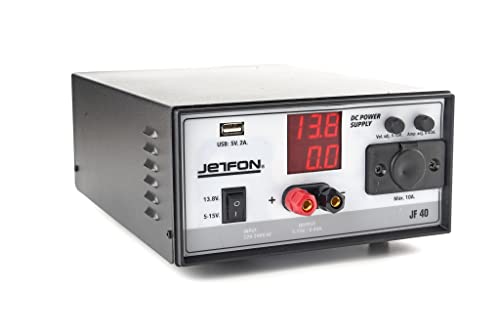 Jetfon JF-60 Digitales Netzteil stabilisiert und geschaltet 60 A, Schwarz von Jetfon