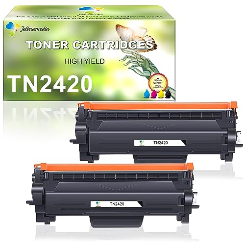 TN2420 Kompatibel Brother TN-2420 TN-2410 Toner für Brother MFC-L2710DW MFC-L2710DN MFC L2710DW MFC L2710DN HL-L2350DW HL-L2375DW DCP-L2530DW (2 Schwarz) von Jettruemedia