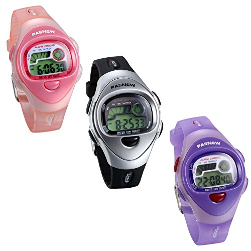 JewelryWe 3pcs Kinder Studenten Armbanduhr, 30M Wasserdicht 12 H Multifunktion Digital Uhr Sportuhr mit LED Licht, Alarm, Stoppuhr, Datum und Tag Silikon Armband Pink Schwarz Lila JewelryWe 3pcs Kinder Studenten Armbanduhr, 30M Wasserdicht 12 H Multifunktion Digital Uhr Sportuhr mit LED Licht, Alarm, Stoppuhr, Datum und Tag Silikon Armband Pink Schwarz Lila von JewelryWe
