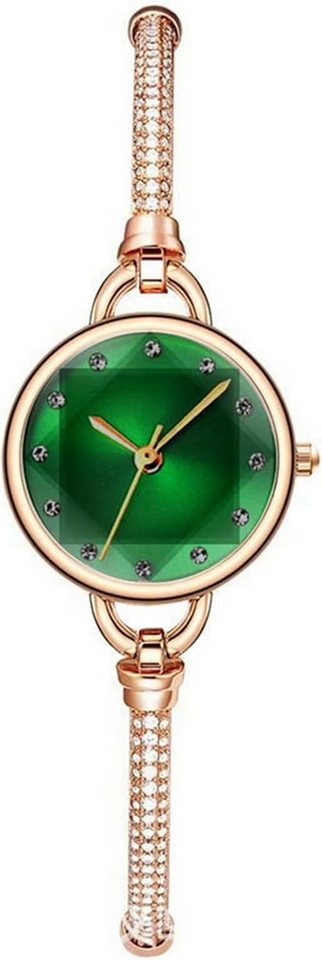 JewelryWe Fur Damen mit Quarz, analog, rund, klein, wasserdicht Watch, Elegante mit Diamant-Armband und Quarzwerk für Damen von JewelryWe