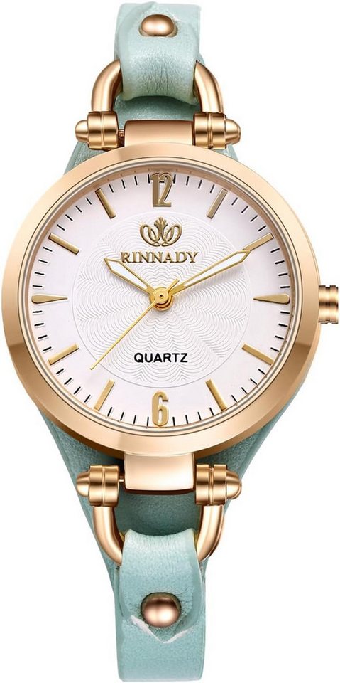 JewelryWe Fur Damen mit Regenbogen Bunten großen Arabischen Zahlen Zifferblatt Watch, Elegante mit Lederarmband – Perfekt für jeden Anlass und Stil von JewelryWe