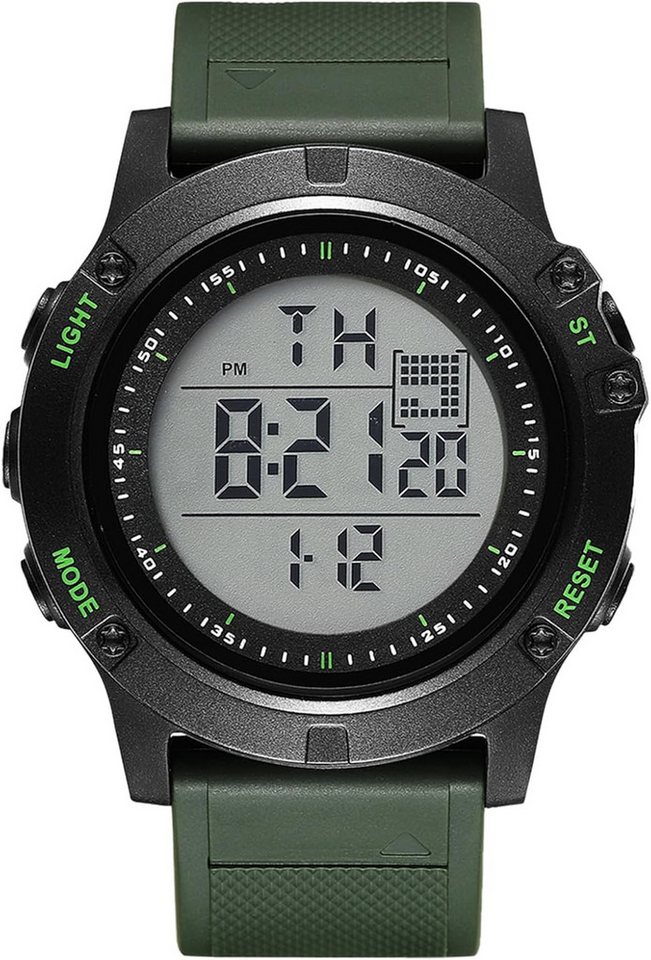 JewelryWe Fur Herren Multifunktionale Watch, mit Kalender Wecker Stoppuhr EL-Hintergrundbeleuchtung 30m Wasserdicht von JewelryWe