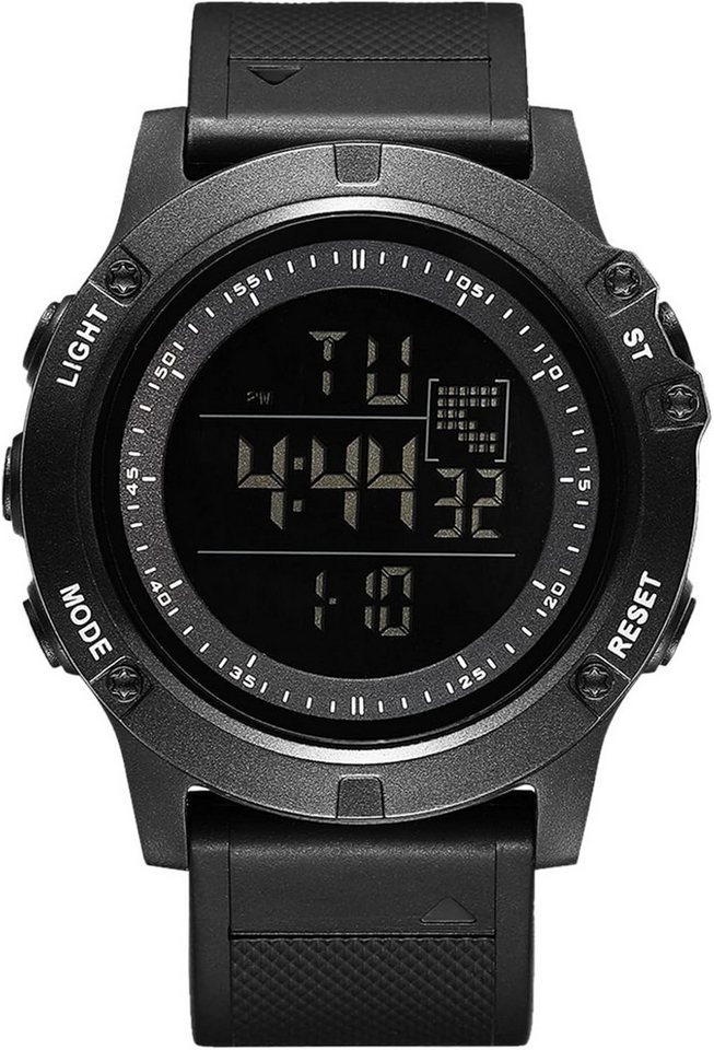 JewelryWe Fur Herren Multifunktionale Watch, mit Kalender Wecker Stoppuhr EL-Hintergrundbeleuchtung 30m Wasserdicht von JewelryWe
