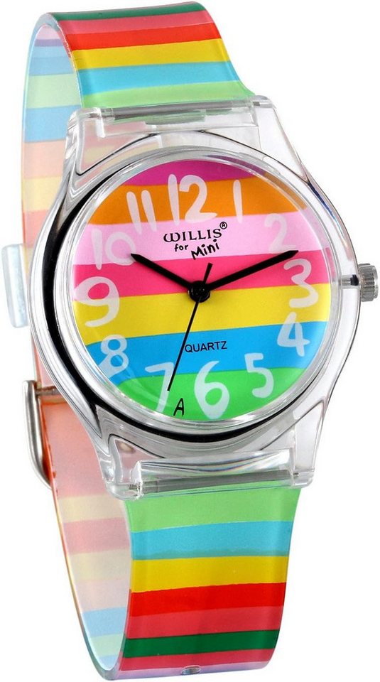 JewelryWe Fur kinder Junge Mädche Regenbogen LGBT Gay Lesbian Pride Analog Quarz Watch, Stylische mit Silikonarmband, Regenbogen-Design und wasserdicht JewelryWe Fur kinder Junge Mädche Regenbogen LGBT Gay Lesbian Pride Analog Quarz Watch, Stylische mit Silikonarmband, Regenbogen-Design und wasserdicht von JewelryWe