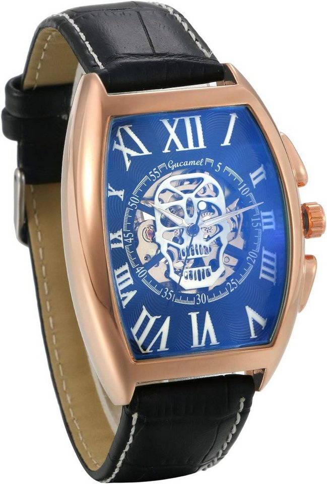 JewelryWe Herrenuhr Analog Automatik Uhr Automatische Mechanische Leder Band Watch, Automatikuhr mit Rechteckig Römischen Ziffern Zifferblatt JewelryWe Herrenuhr Analog Automatik Uhr Automatische Mechanische Leder Band Watch, Automatikuhr mit Rechteckig Römischen Ziffern Zifferblatt von JewelryWe