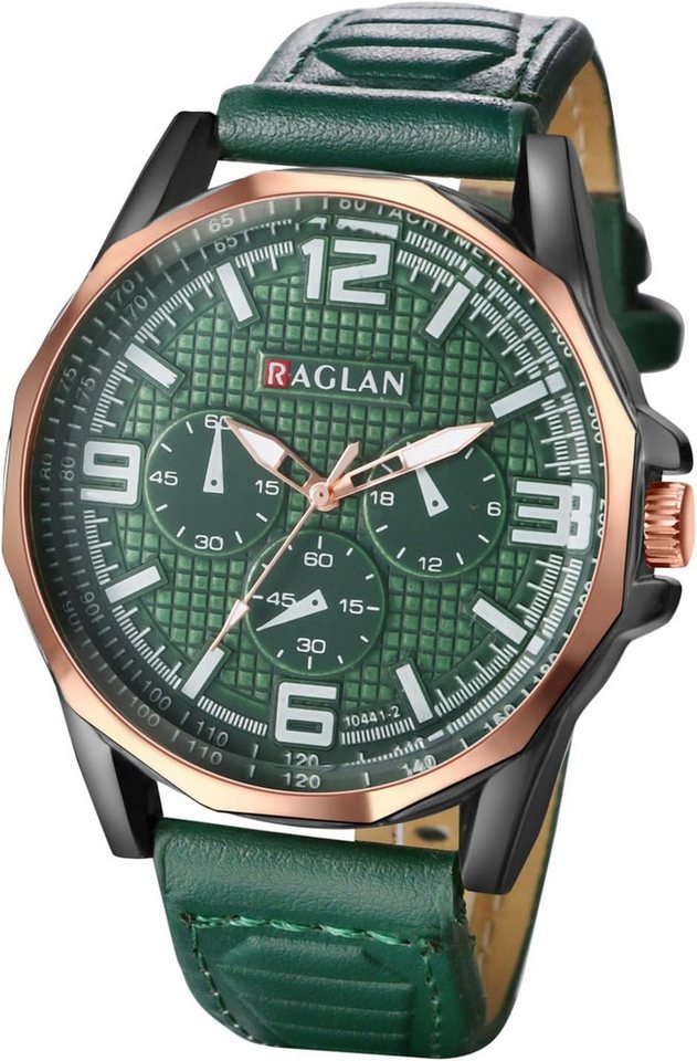 JewelryWe Hochwertiges Quarzwerk mit langlebiger Batterie für exakte Zeitangabe Watch, mit Kontrastreiches Zifferblatt mit weißen Indizes für Männer Anlässe von JewelryWe