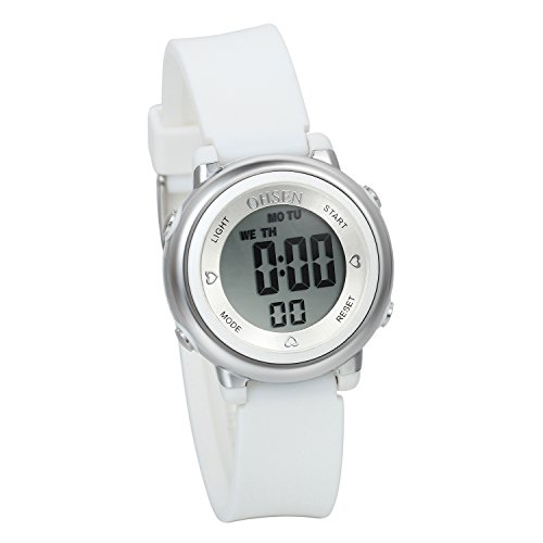 JewelryWe Kinder Armbanduhr, süße Digital Digital Studenten Uhr mit LED Hintergrundbeleuchtung, Alarm, Stoppuhr, Chronograph, Glockenspiel, Kalender, Datum und Woche, Weiss JewelryWe Kinder Armbanduhr, süße Digital Digital Studenten Uhr mit LED Hintergrundbeleuchtung, Alarm, Stoppuhr, Chronograph, Glockenspiel, Kalender, Datum und Woche, Weiss von JewelryWe