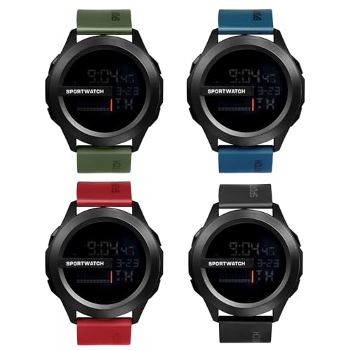 JewelryWe Kinderuhr Silikon Digitaluhr Jungen: 4pcs Kinder Mädchen Digital Armbanduhr Outdoor Sport Multifunktionale Uhr mit Licht, Wecker, Woche Datum Kalender, Stoppuhr und Silikon Armband JewelryWe Kinderuhr Silikon Digitaluhr Jungen: 4pcs Kinder Mädchen Digital Armbanduhr Outdoor Sport Multifunktionale Uhr mit Licht, Wecker, Woche Datum Kalender, Stoppuhr und Silikon Armband von JewelryWe