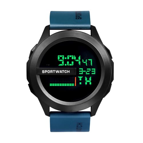 JewelryWe Kinderuhr Silikon Digitaluhr Jungen: Marineblau Kinder Mädchen Digital Armbanduhr Multifunktionale Outdoor Sport Uhr mit Licht, Wecker, Woche Datum Kalender, Stoppuhr und Silikon Armband von JewelryWe