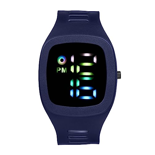 JewelryWe Kinderuhr Silikon Digitaluhr Kinder - Blau Quadrat Digital Armbanduhr Silikon Gummi Armband Rechteckige Uhr Sportuhr mit Kalender und Stoppuhr für Junge Mädchen Studenten Jugendliche JewelryWe Kinderuhr Silikon Digitaluhr Kinder - Blau Quadrat Digital Armbanduhr Silikon Gummi Armband Rechteckige Uhr Sportuhr mit Kalender und Stoppuhr für Junge Mädchen Studenten Jugendliche von JewelryWe