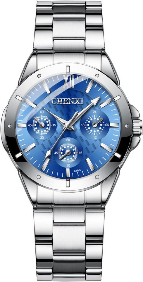 JewelryWe Klassisches Runde Zifferblatt mit Diamantmarkierungen für klare Skalen Watch, Wasserresistent 4 Bar/ATM spritzwassergeschützt & Regenfest Schwimmen von JewelryWe