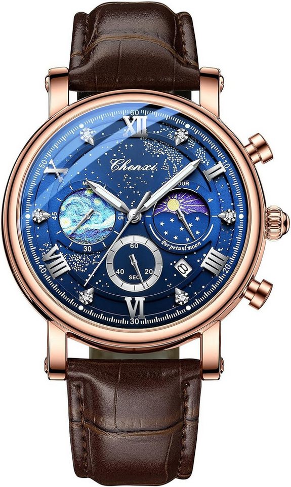 JewelryWe Präzises Hochwertige Quarzwerk sorgt für eine zuverlässige Zeitanzeige Watch, Kreisförmiges römischen Ziffern Gehärtetes Glas für klare Sichtbarkeit JewelryWe Präzises Hochwertige Quarzwerk sorgt für eine zuverlässige Zeitanzeige Watch, Kreisförmiges römischen Ziffern Gehärtetes Glas für klare Sichtbarkeit von JewelryWe