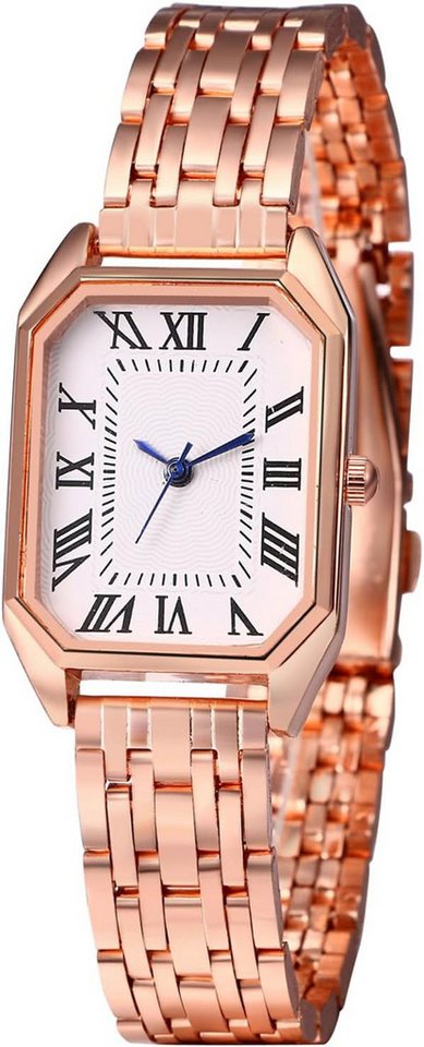 JewelryWe Uhren Damen Analog Quarz Armbanduhr Luxus Elegant Datum Watch, 30m Wasserdicht Strass Rechteckig Edelstahl Armband Geschäfts JewelryWe Uhren Damen Analog Quarz Armbanduhr Luxus Elegant Datum Watch, 30m Wasserdicht Strass Rechteckig Edelstahl Armband Geschäfts von JewelryWe