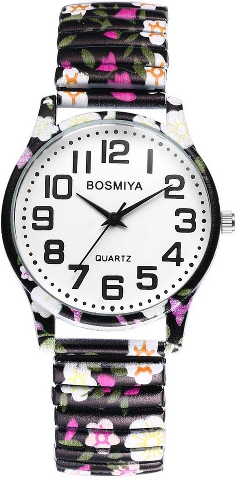 JewelryWe Uhren Damen Edelstahl Elastisch Vintage Boho Analog Quarz Armbanduhr Watch, mit ultraklaren großen arabischen Zahlen Zifferblatt JewelryWe Uhren Damen Edelstahl Elastisch Vintage Boho Analog Quarz Armbanduhr Watch, mit ultraklaren großen arabischen Zahlen Zifferblatt von JewelryWe