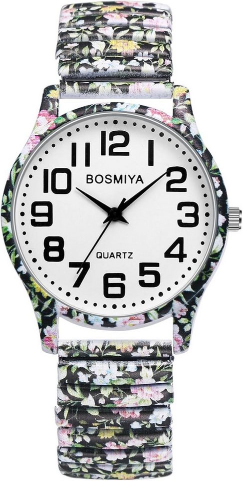 JewelryWe Uhren Damen Edelstahl Elastisch Vintage Boho Analog Quarz Armbanduhr Watch, mit ultraklaren großen arabischen Zahlen Zifferblatt JewelryWe Uhren Damen Edelstahl Elastisch Vintage Boho Analog Quarz Armbanduhr Watch, mit ultraklaren großen arabischen Zahlen Zifferblatt von JewelryWe
