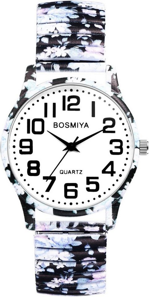 JewelryWe Uhren Damen Edelstahl Elastisch Vintage Boho Analog Quarz Armbanduhr Watch, mit ultraklaren großen arabischen Zahlen Zifferblatt JewelryWe Uhren Damen Edelstahl Elastisch Vintage Boho Analog Quarz Armbanduhr Watch, mit ultraklaren großen arabischen Zahlen Zifferblatt von JewelryWe