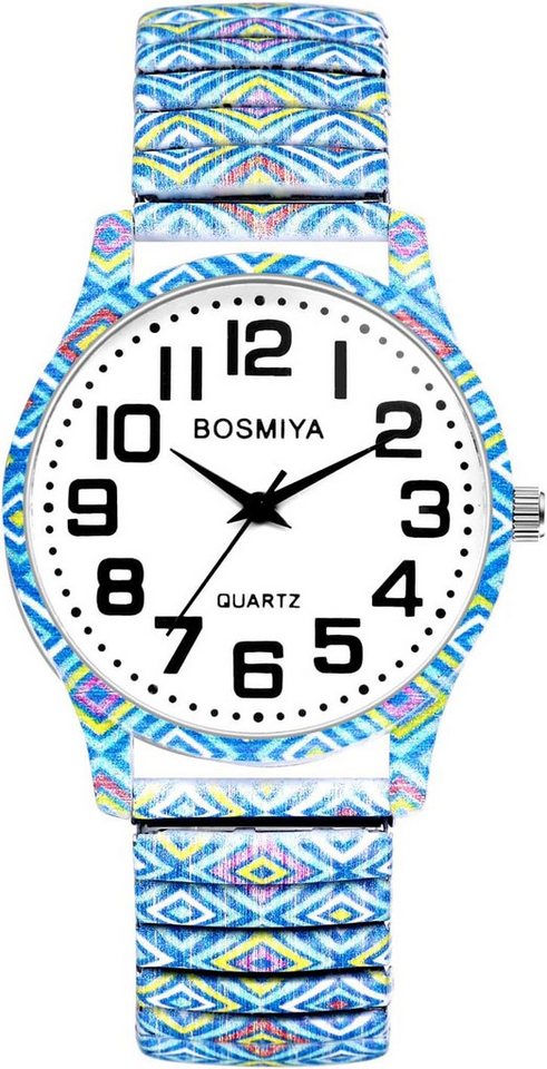 JewelryWe Uhren Damen Edelstahl Elastisch Vintage Boho Analog Quarz Armbanduhr Watch, mit ultraklaren großen arabischen Zahlen Zifferblatt JewelryWe Uhren Damen Edelstahl Elastisch Vintage Boho Analog Quarz Armbanduhr Watch, mit ultraklaren großen arabischen Zahlen Zifferblatt von JewelryWe