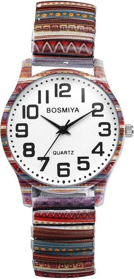 JewelryWe Uhren Damen Edelstahl Elastisch Watch, Uhr mit ultraklaren großen arabischen Zahlen Zifferblatt JewelryWe Uhren Damen Edelstahl Elastisch Watch, Uhr mit ultraklaren großen arabischen Zahlen Zifferblatt von JewelryWe