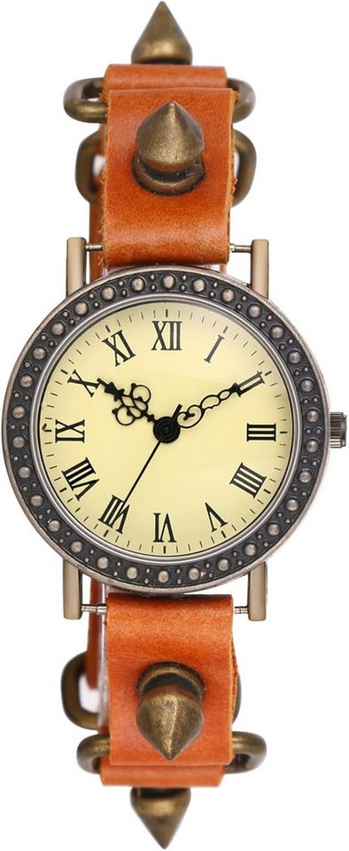 JewelryWe mit Baum Blatt Anhänger für Frau Mädchen Watch, mit Spikes – Stilvolle Vintage Armbanduhr ⌚ von JewelryWe