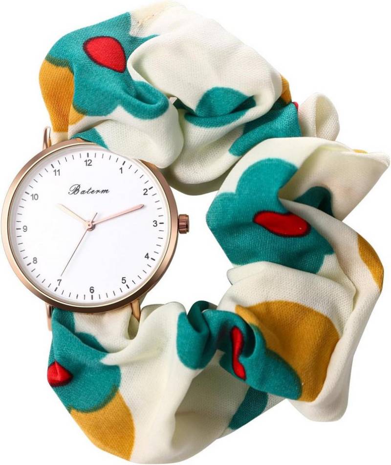 JewelryWe mit Hochwertige Quarzuhr Präzises Quarzwerk und langlebige Batterie Watch, mit klarem Ziffernblatt Elastisches und dehnbares Band für Komfort von JewelryWe